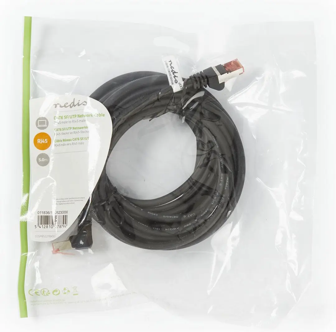 Nedis CAT6 Netwerkkabel 5m - SF/UTP - Zwart