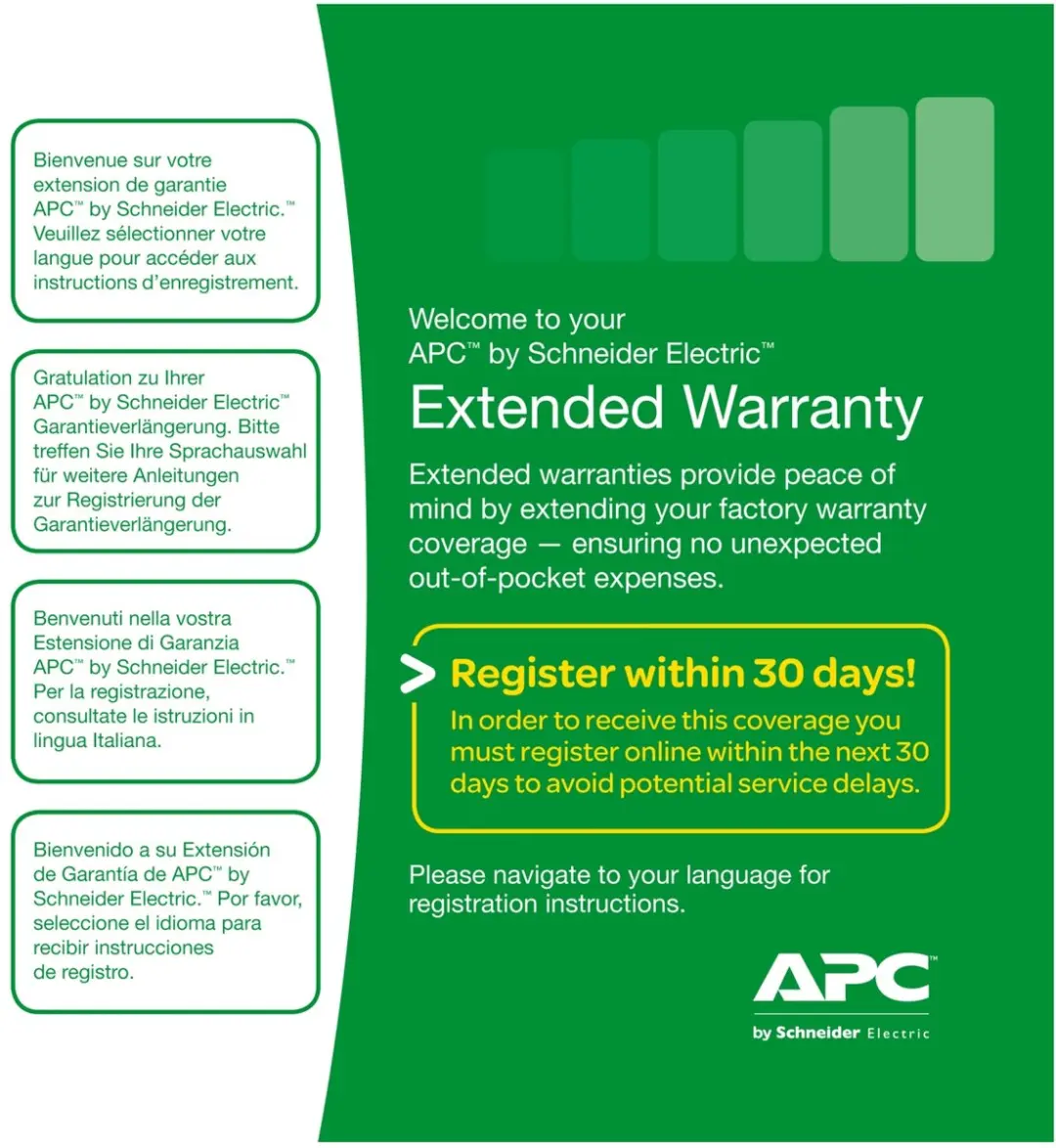 APC WBEXTWAR1YR-SP-06 Servicepakket 1 Jaar Garantieverlenging