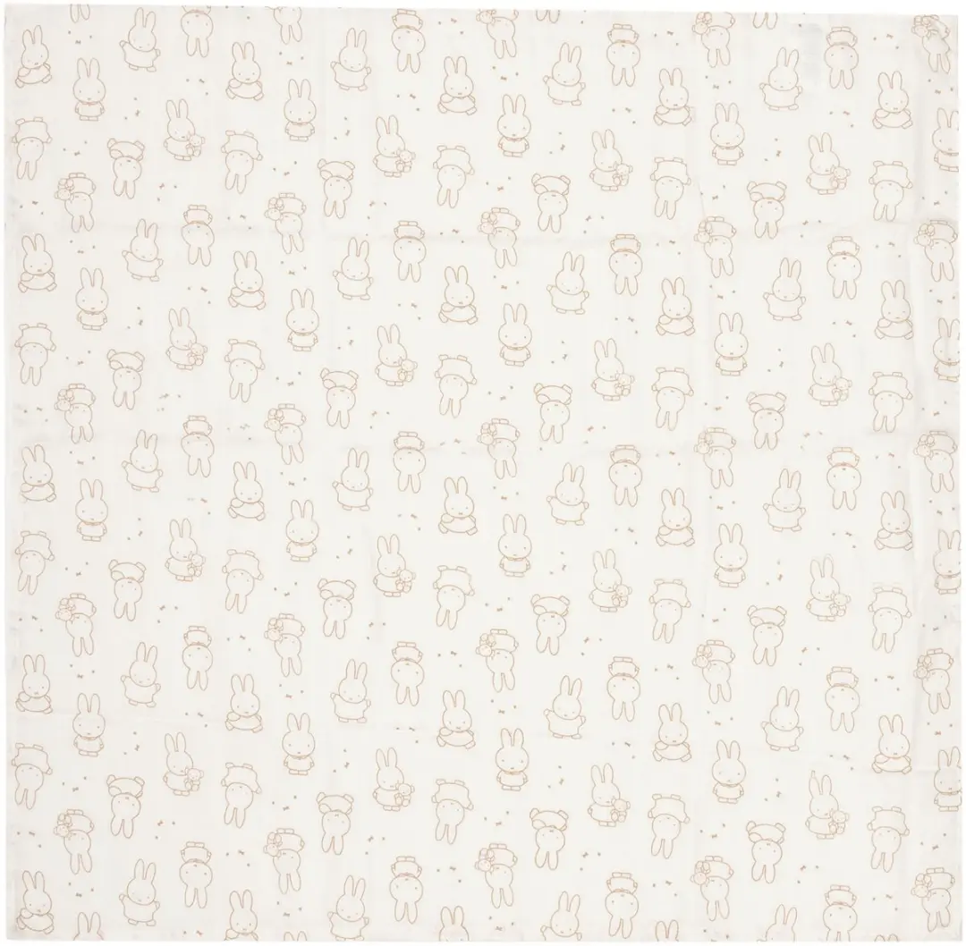 Jollein Hydrofiele Doek Miffy Moments Light Terra - 70x70cm - 3 Stuks - afbeelding 3 van 6