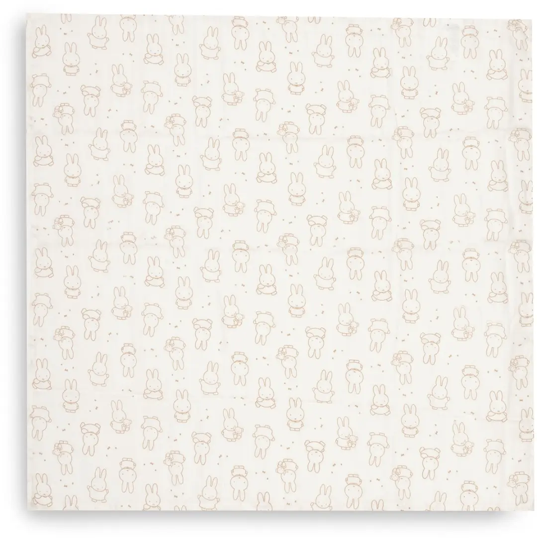 Jollein Hydrofiele Doek Miffy Moments Light Terra - 70x70cm - 3 Stuks - afbeelding 5 van 6