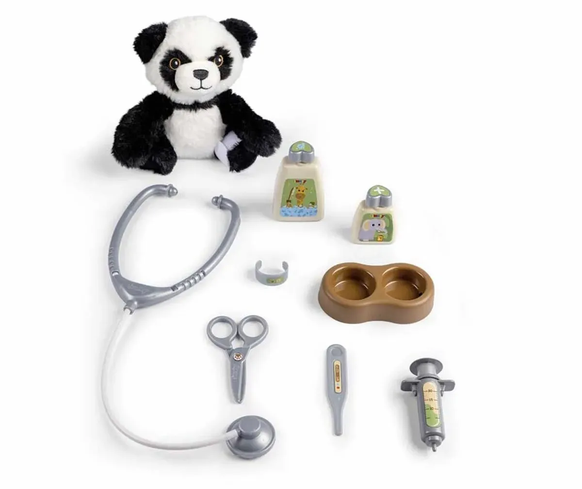 Smoby Zoo Veterinarian Trolley - Panda Plush Multicolor