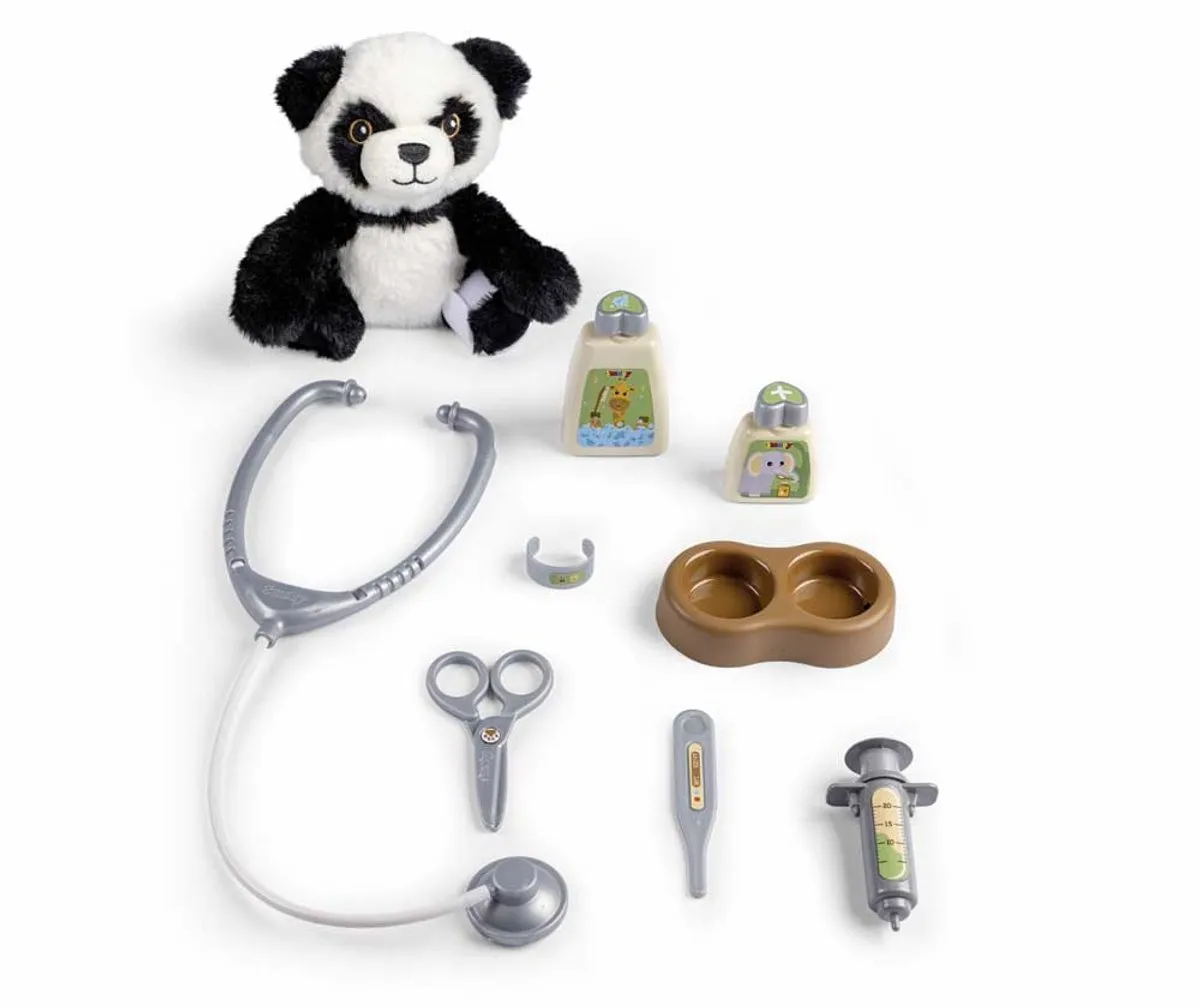 Smoby Zoo Veterinarian Trolley - Panda Plush Multicolor