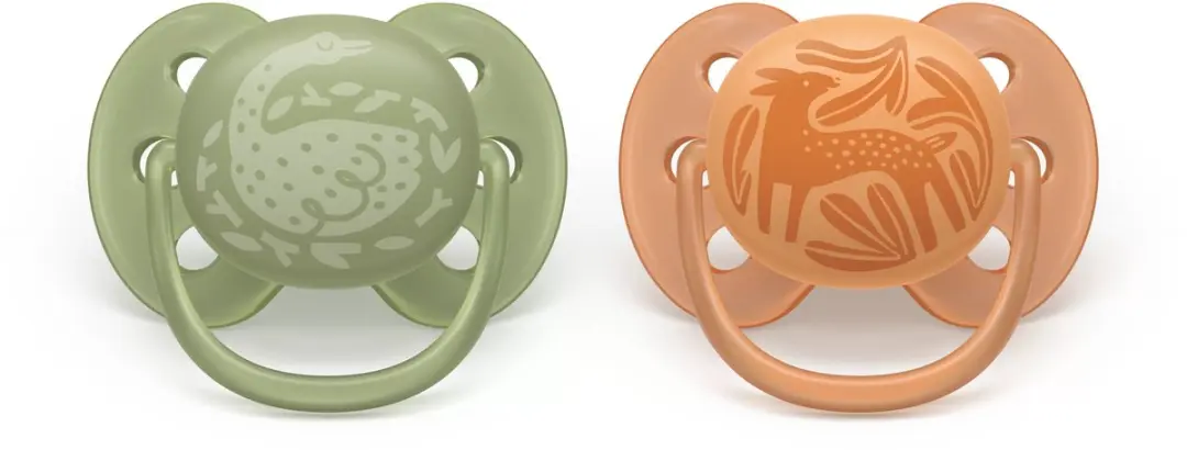 Philips Avent Ultra Soft SCF093/06 Fopspenen - 2 Stuks - Groen/ Oranje - afbeelding 6 van 6