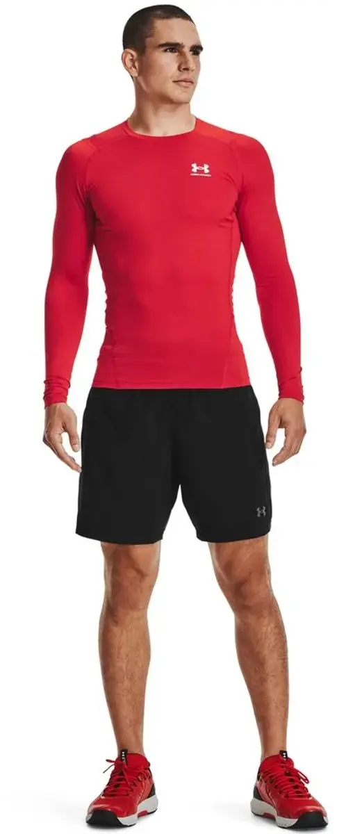 Under Armour Heatgear Heren Sportshirt - L - Rood - afbeelding 6 van 6