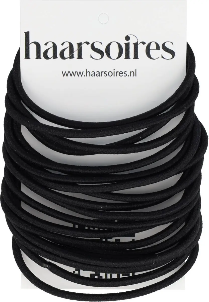 Haarsoires Haarelastieken Basic - Zwart - 20 Stuks