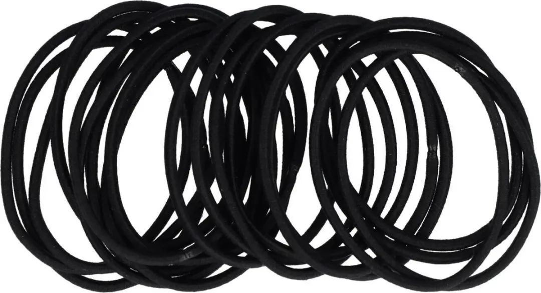 Haarsoires Haarelastieken Basic - Zwart - 20 Stuks