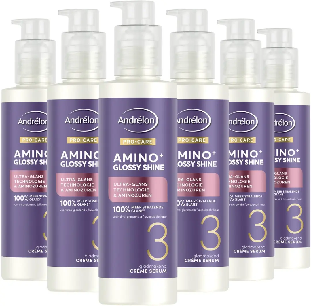 Andrélon PRO CARE Amino+ Glossy Shine Leave-in Serum 200ml - 6 Stuks