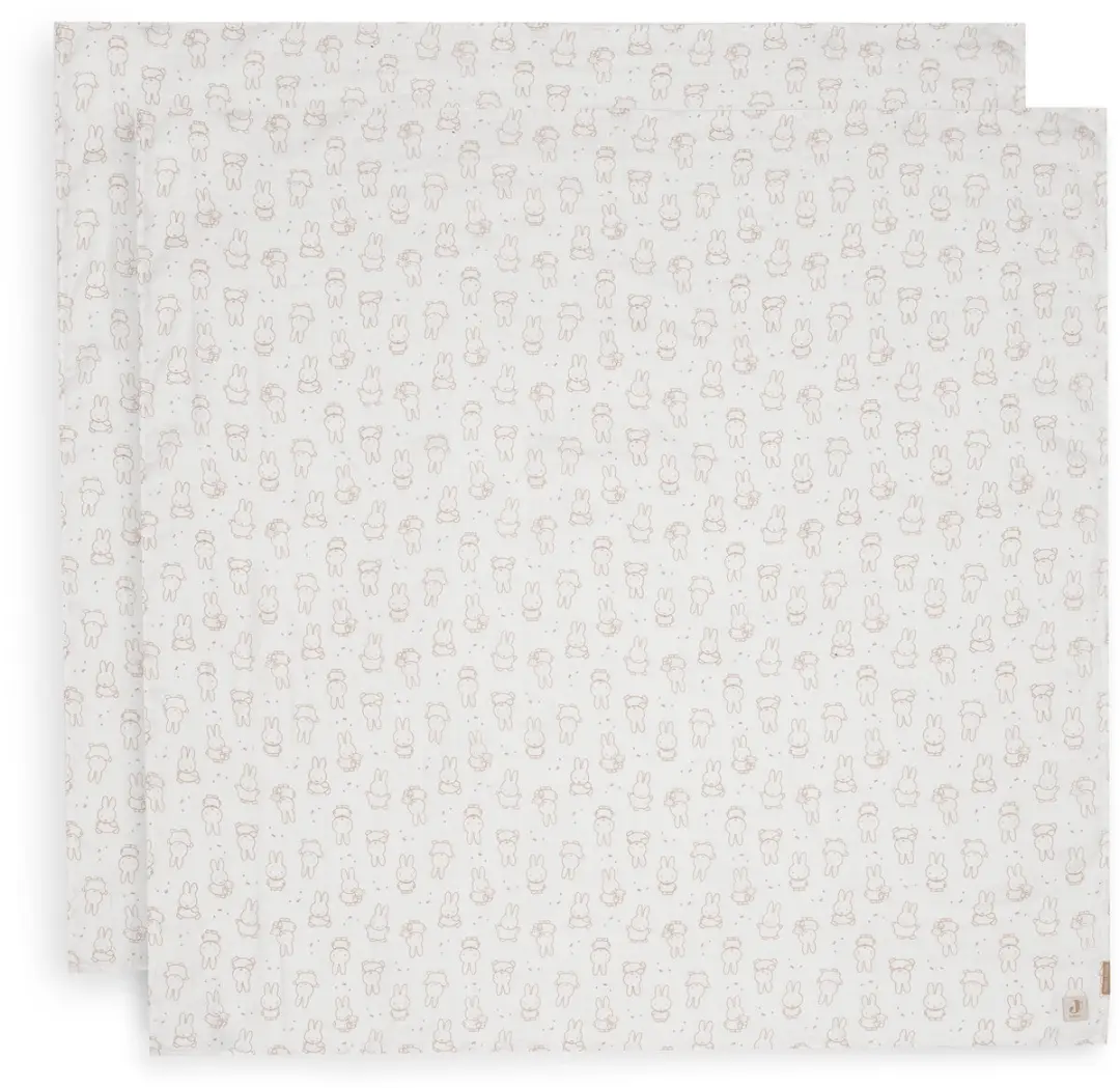 Jollein Hydrofiele Doek 115x115cm Nijntje Moments Light Terra - 2 Stuks