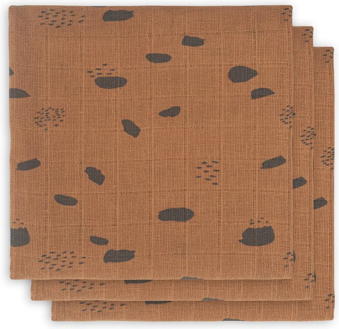 Jollein Hydrofiel Multidoek Spot 70x70cm - Caramel - 3 Stuks