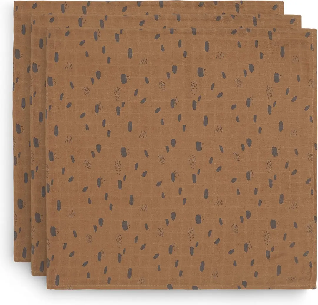 Jollein Hydrofiel Multidoek Spot 70x70cm - Caramel - 3 Stuks