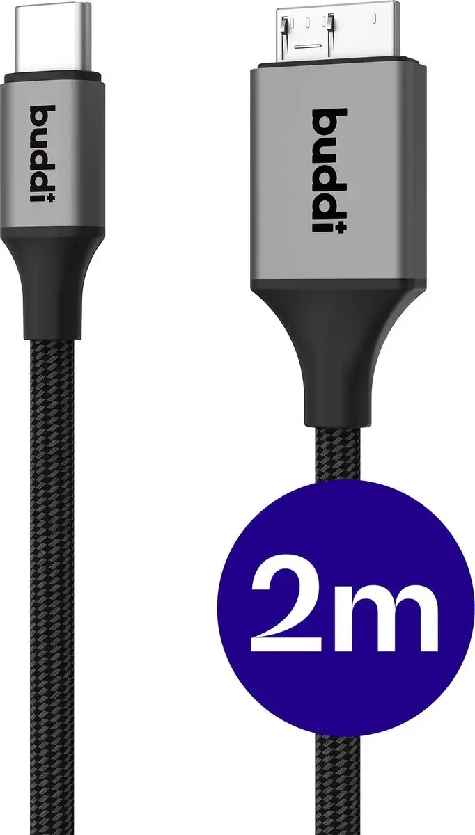 Buddi Flex USB-C naar Micro-B Kabel 12W 2M