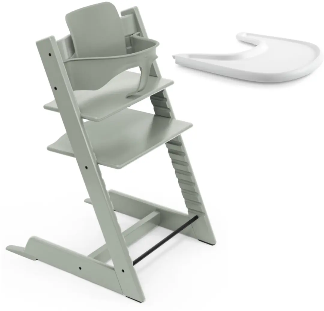 Stokke Tripp Trapp Baby- en Kinderstoel - Groen met Baby Set & Tray