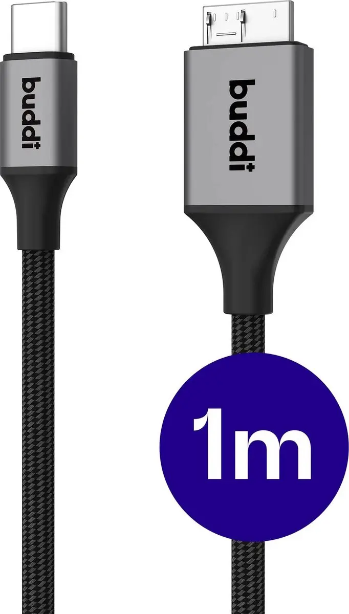 Buddi Flex USB-C naar Micro-B Kabel 12W 1m