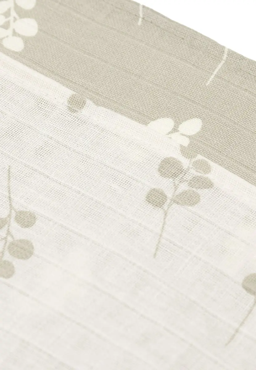 Jollein Hydrofiele Doek Small Twig 70x70cm - 3 Stuks - Olive Green - afbeelding 6 van 6