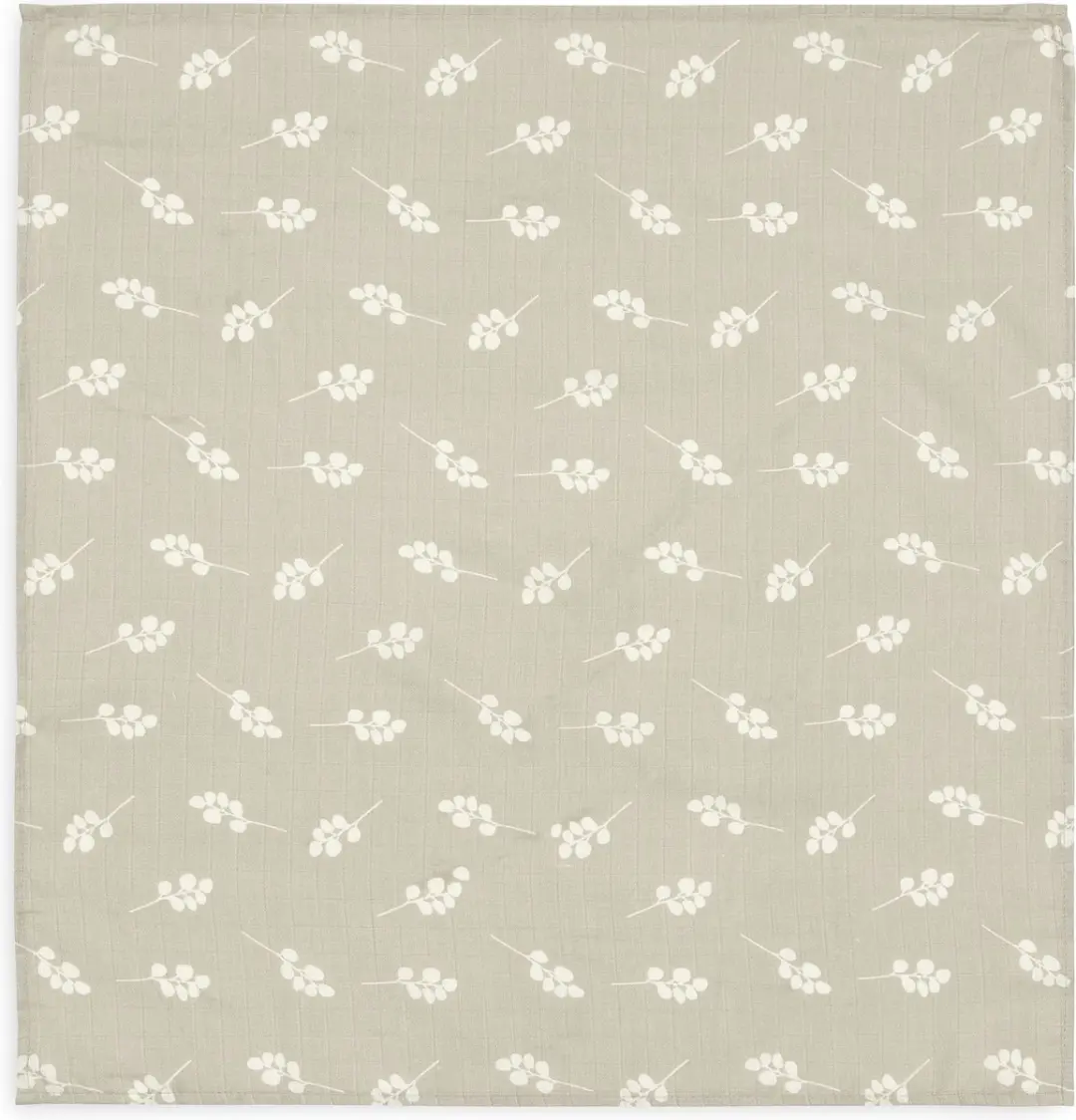 Jollein Hydrofiele Doek Small Twig 70x70cm - 3 Stuks - Olive Green