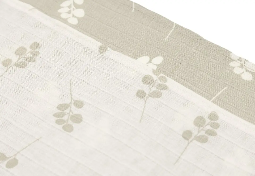 Jollein Hydrofiele Doek Small Twig 70x70cm - 3 Stuks - Olive Green