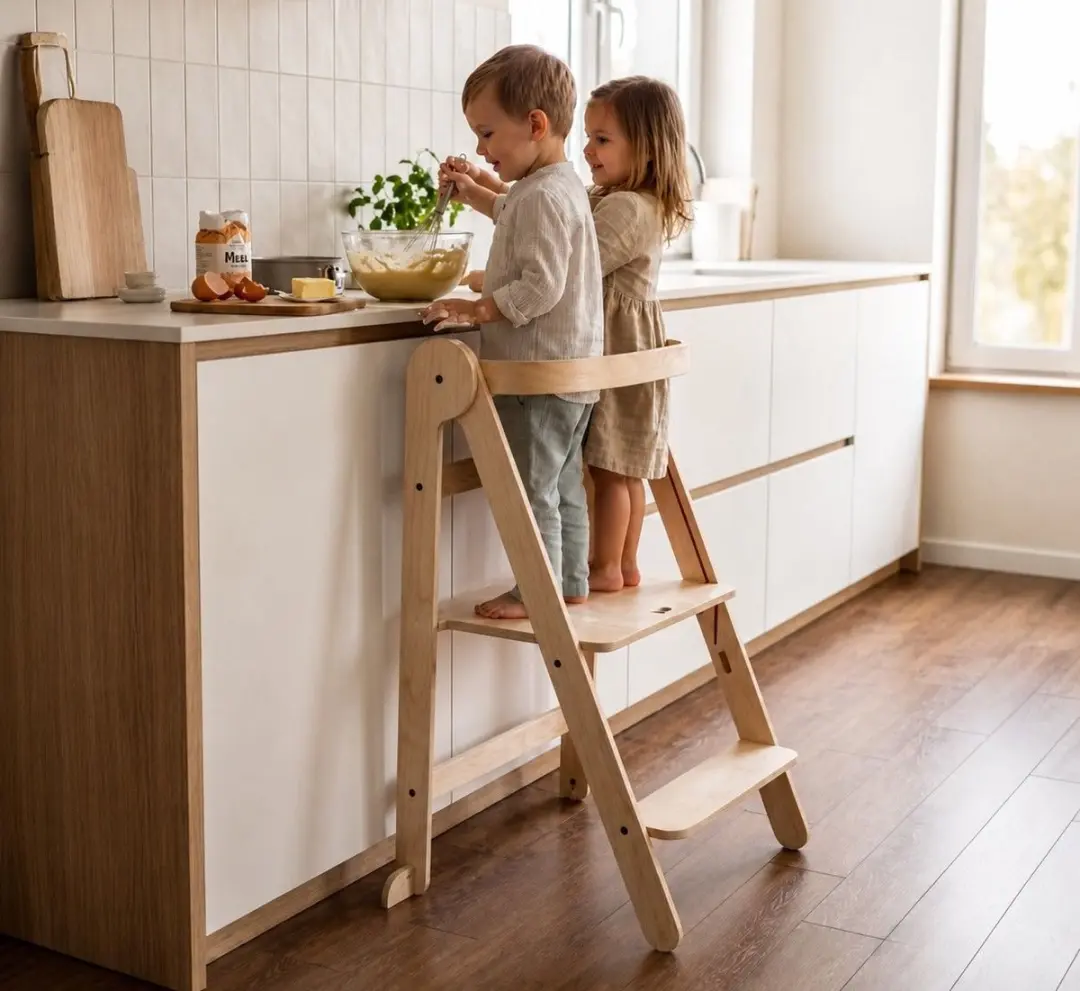 Mamatoyz Learning Tower XL Montessori Keukenhulp - Naturel