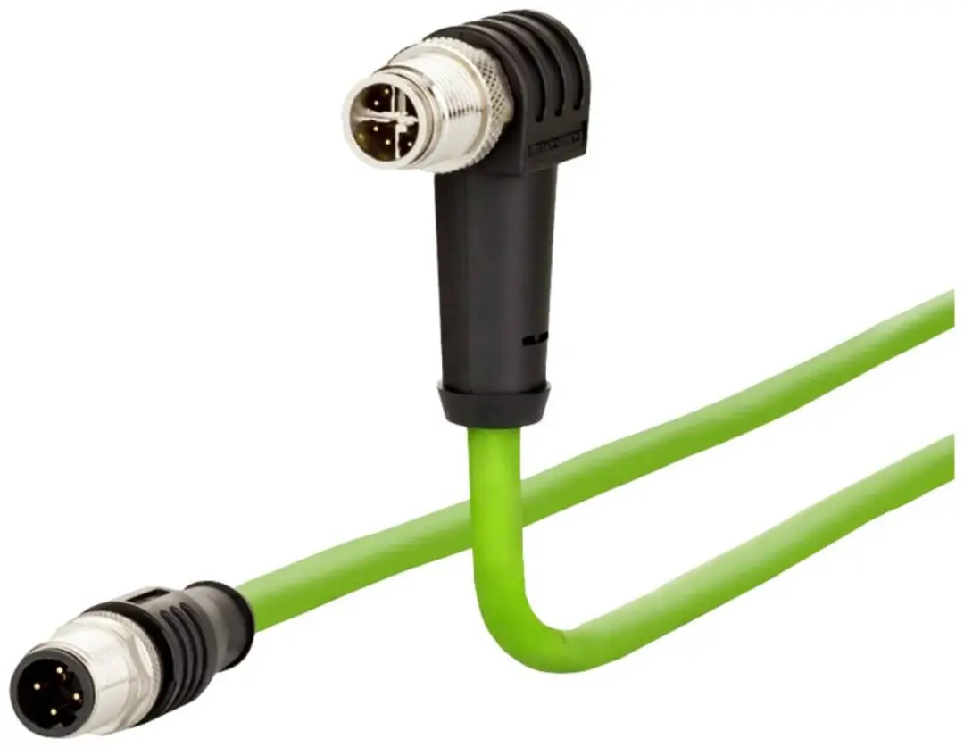 Metz Connect 142M2X1B050 M12 Netwerkkabel CAT 6A 5m - Groen