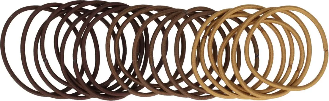 Haarsoires Haarelastieken Basic - 20 Stuks - Bruin