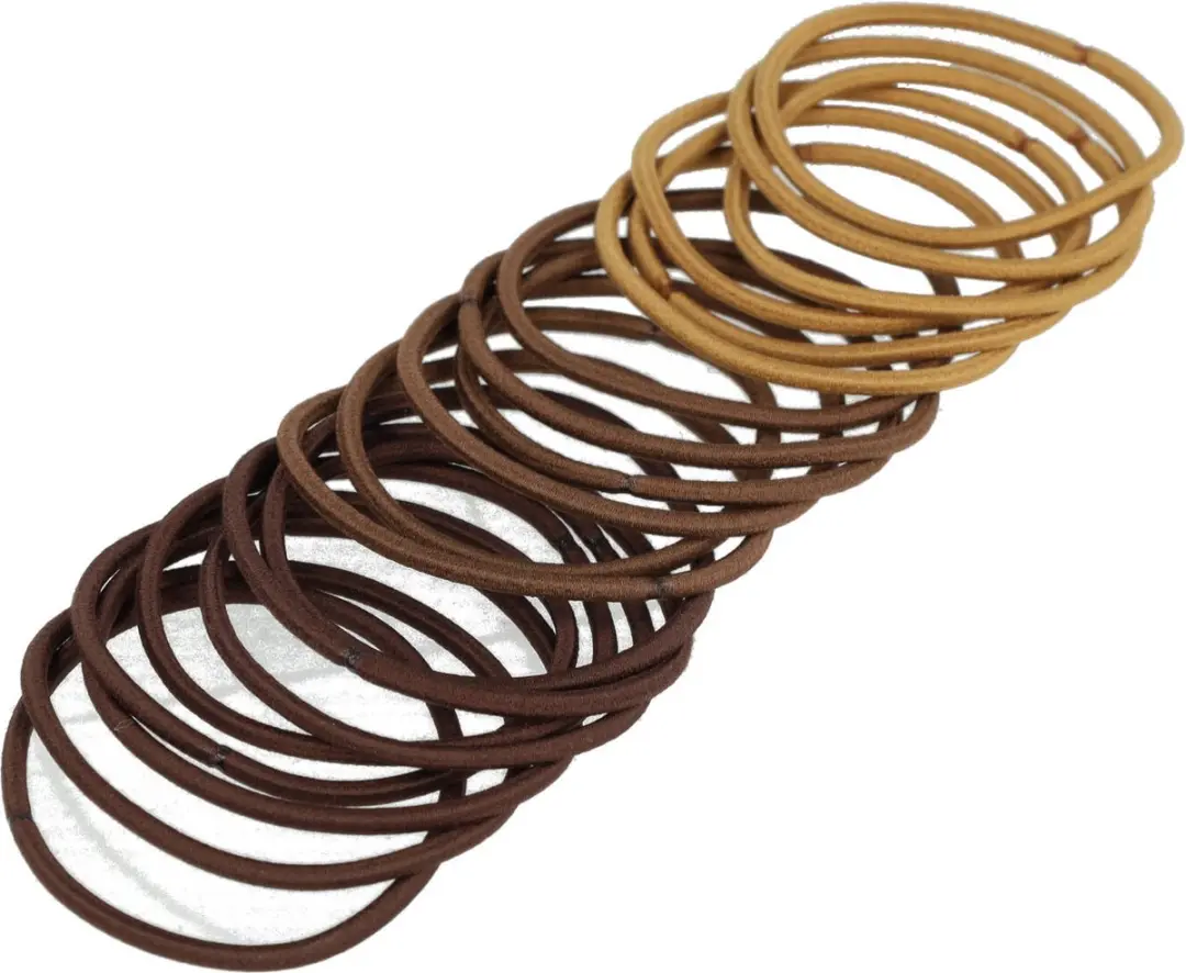 Haarsoires Haarelastieken Basic - 20 Stuks - Bruin