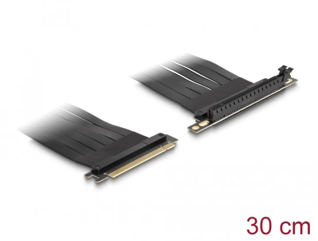 Delock PCIe Riser Kaart x16 naar x16 90° - 30cm - Zwart