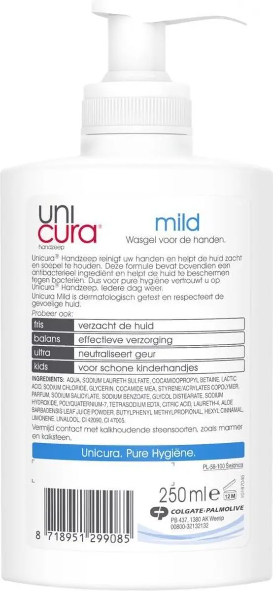 Unicura Handzeep Anti Bacterieel 250ml - 6 Stuks