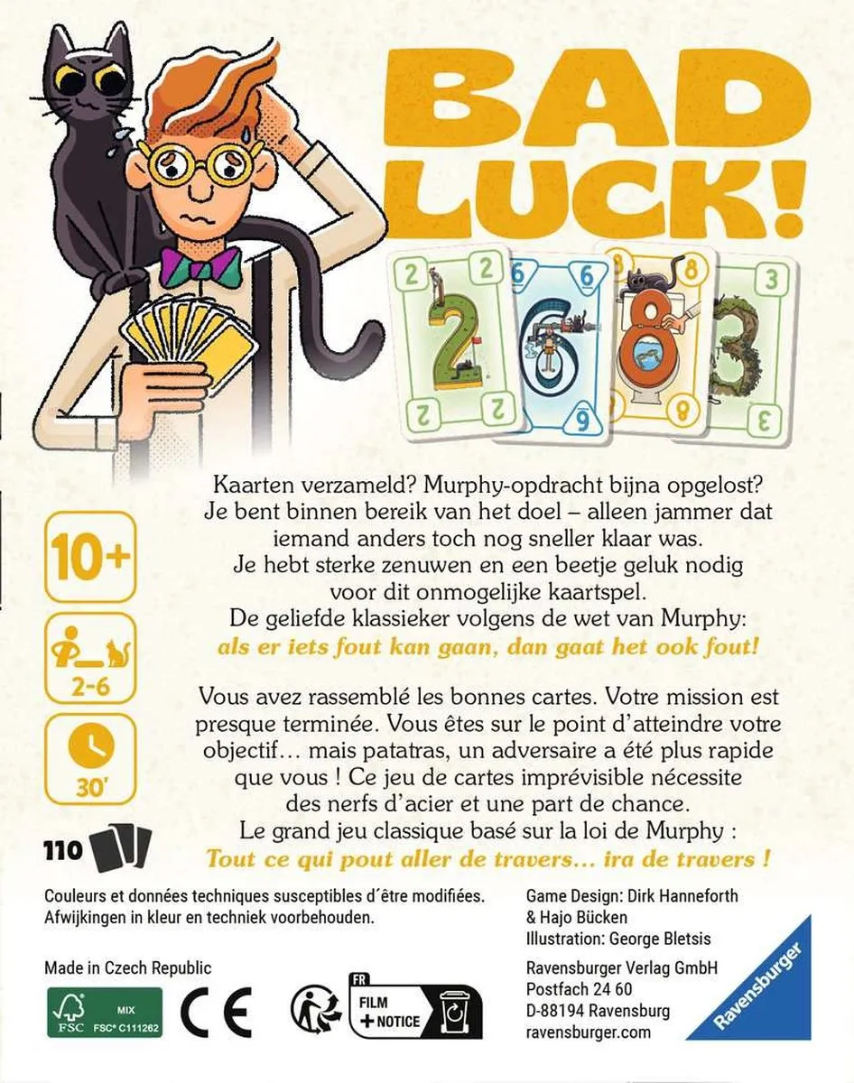 Ravensburger Bad Luck Kaartspel - 2-6 Spelers