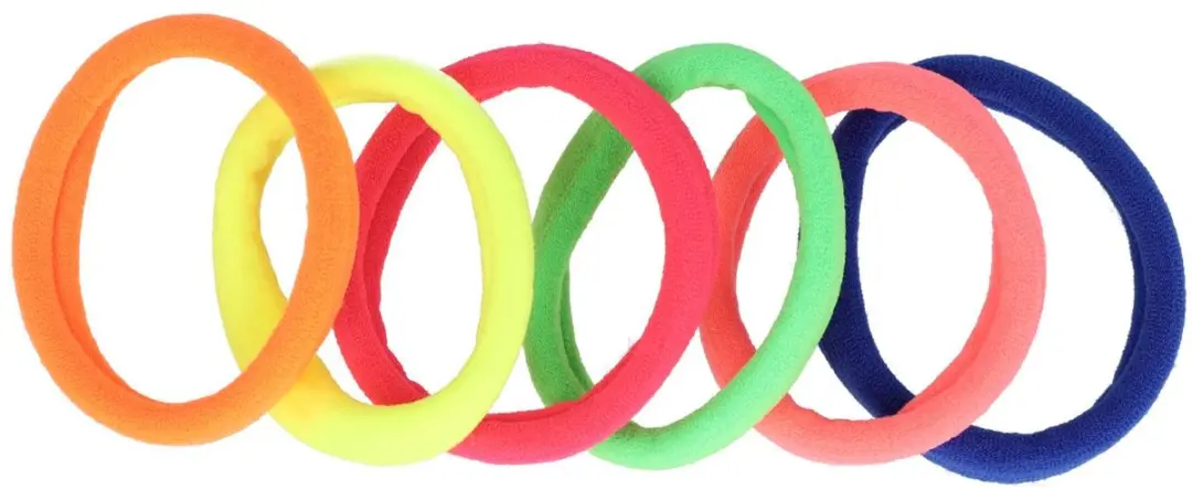 Haarsoires Haarelastieken Basic Color Mix - 6 Stuks