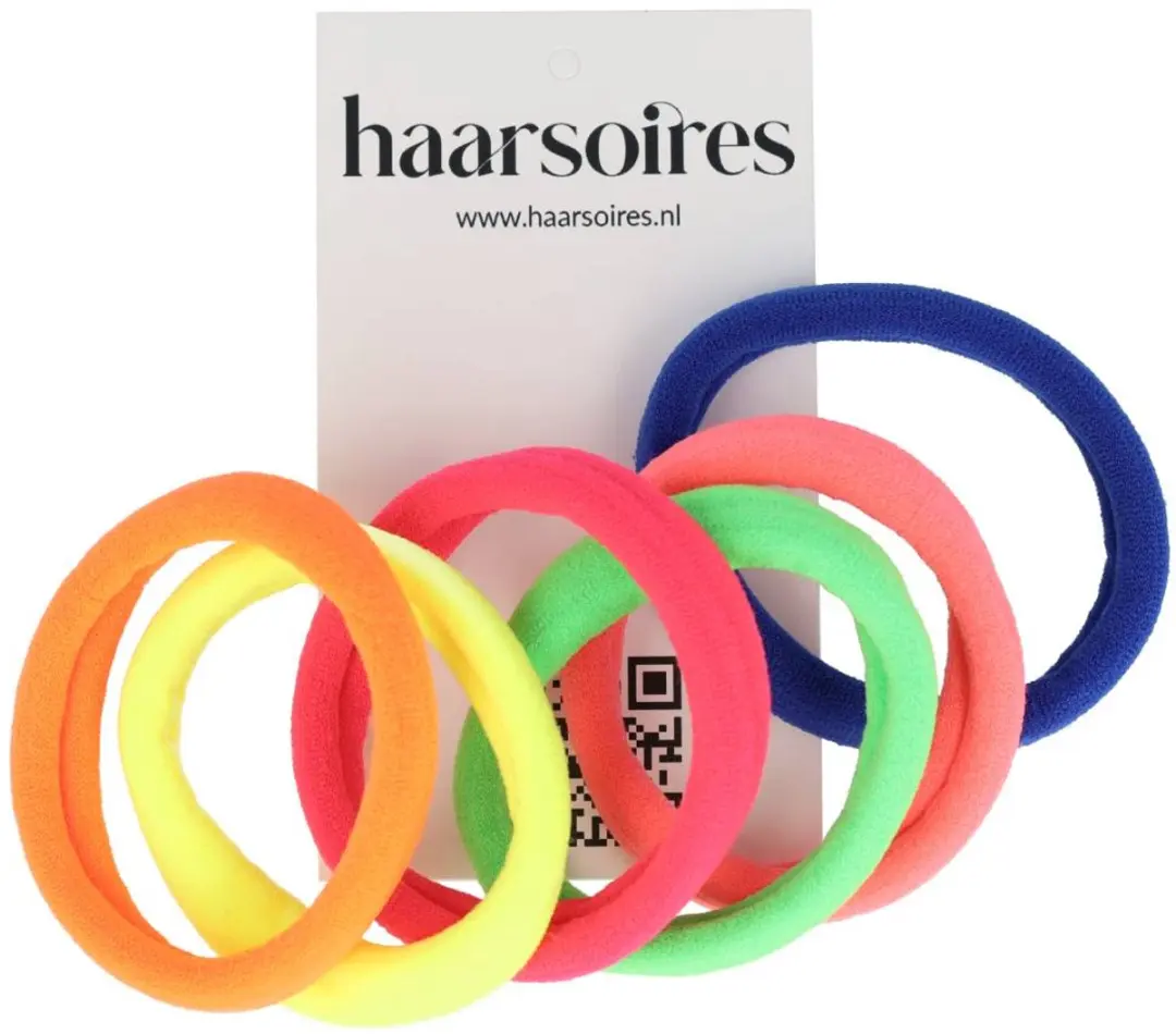 Haarsoires Haarelastieken Basic Color Mix - 6 Stuks