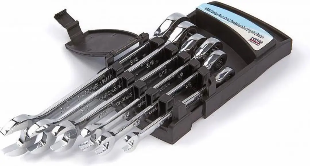 HBM 6-delige Steeksleutelset 5/16-3/4" - Engelse maten