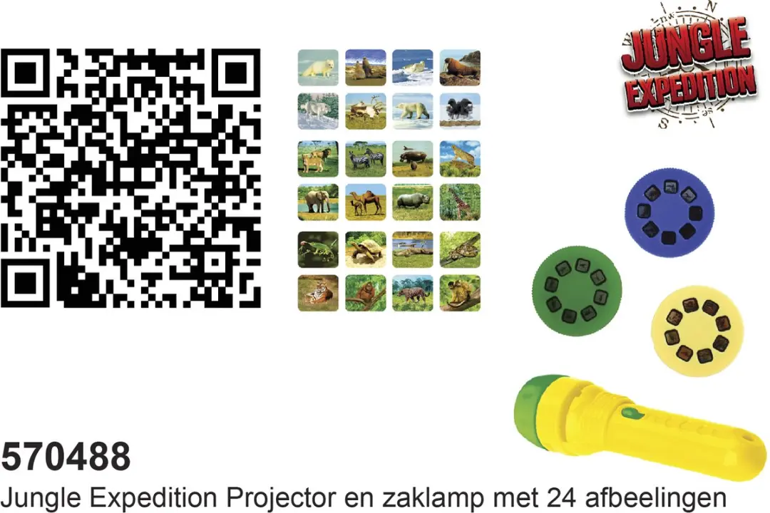 Van Manen Jungle Expedition Projector Zaklamp - Meerkleurig