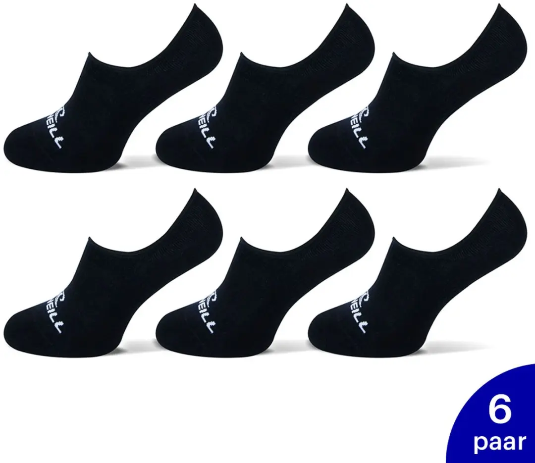 O'Neill Onzichtbare Footies 6 Stuks - 35-38 - Zwart