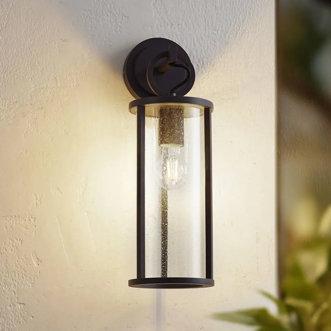 Lucande Wandlamp Buiten 1 Licht E27 Grafiet - 45cm