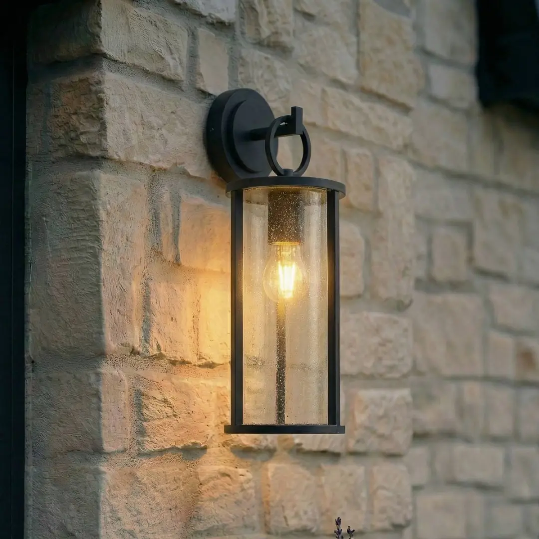 Lucande Wandlamp Buiten 1 Licht E27 Grafiet - 45cm