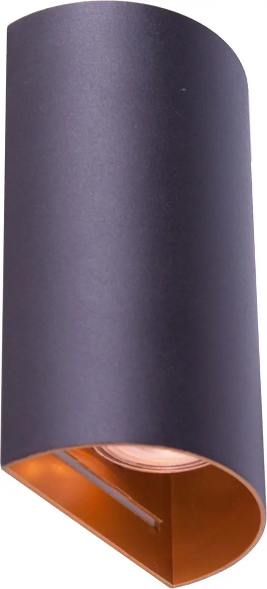 Highlight Hera Wandlamp GU10 - 2 Lichtpunten - Goud/Zwart