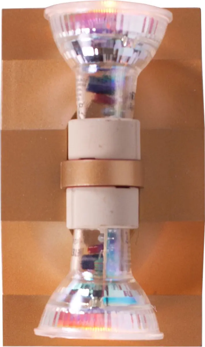 Highlight Hera Wandlamp GU10 - 2 Lichtpunten - Goud/Zwart