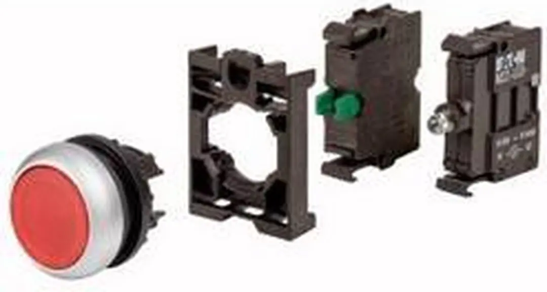 Eaton M22-DL-R-K10LED-BVP Verlichte Druktoets - Zwart