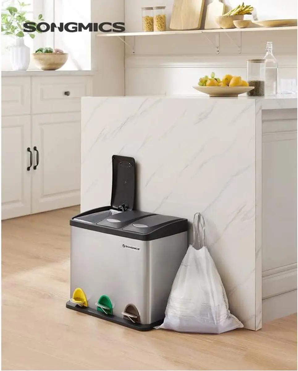 Songmics Vuilniszakken 8L - Wit 37x42cm
