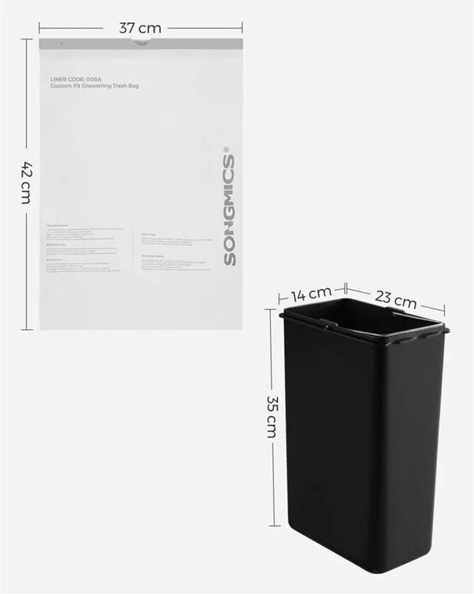 Songmics Vuilniszakken 8L - Wit 37x42cm