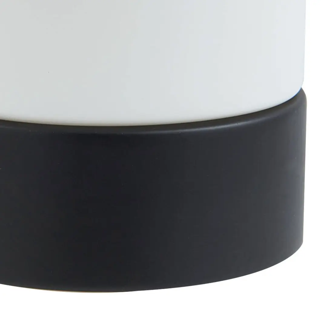 Lucande Wandlamp Glas Staal 1 Licht E14 - Zwart/Wit