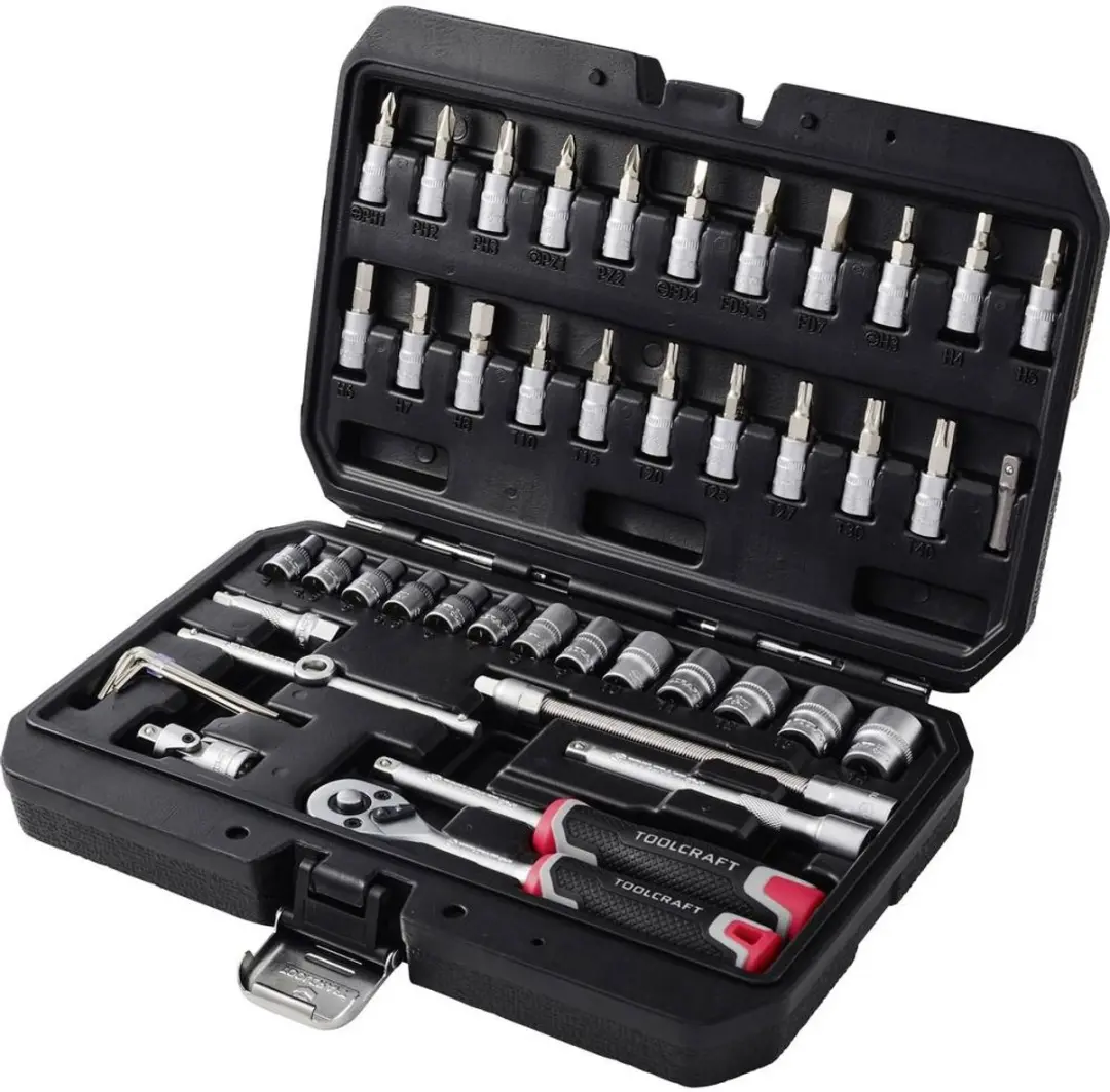 TOOLCRAFT TO-10675383 Bit- en Steeksleutelset 48-delig