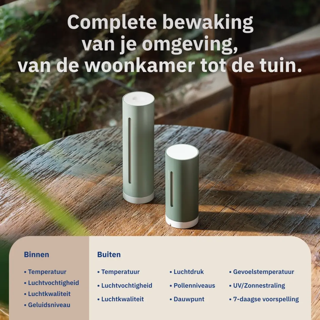 Netatmo Slim Weerstation Weather Pack - CO2 & Luchtkwaliteit Mint - afbeelding 6 van 6