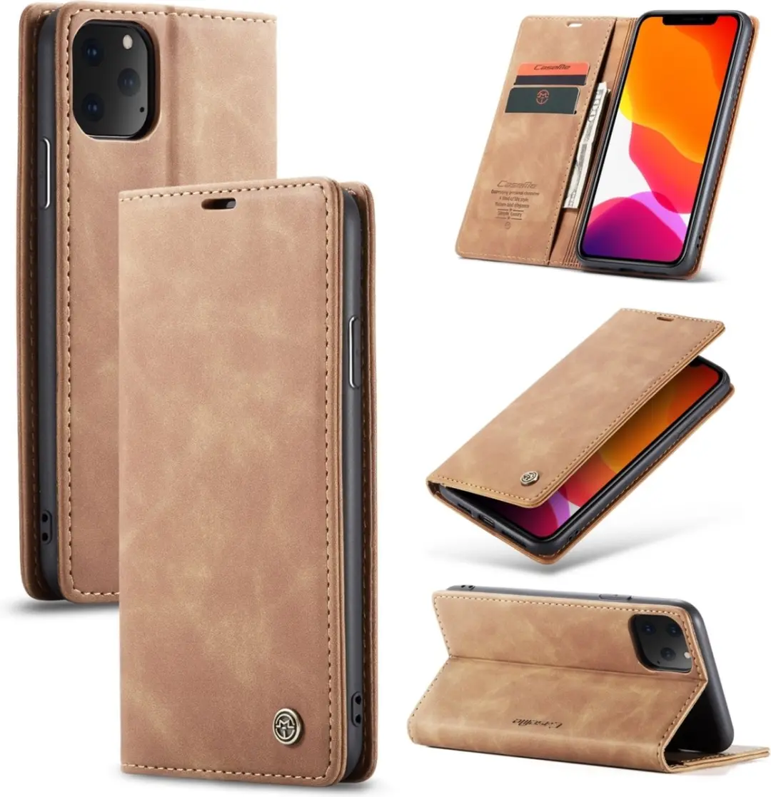 Caseme iPhone 11 Pro Kunstlederen Bookcase Hoesje 561360 - Bruin - afbeelding 6 van 6