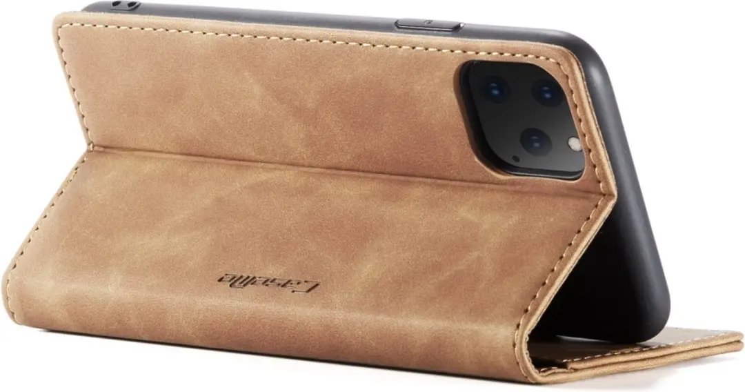 Caseme iPhone 11 Pro Kunstlederen Bookcase Hoesje 561360 - Bruin