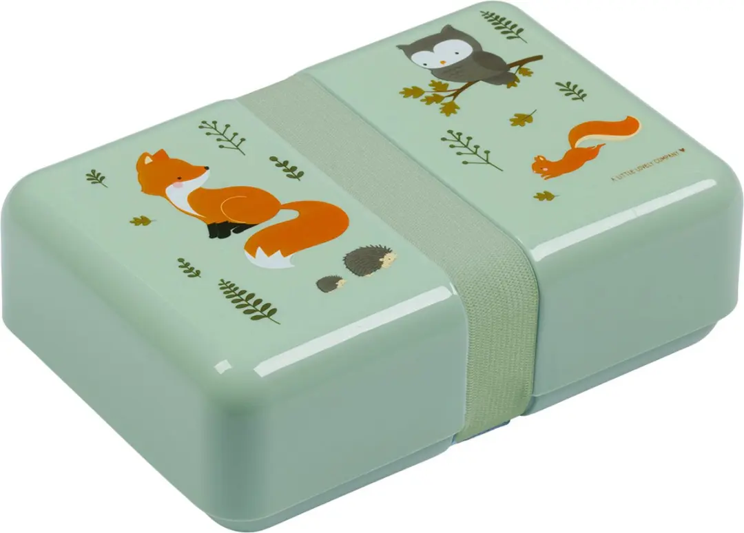 A Little Lovely Company Bosvriendjes Broodtrommel 0,85L - 3 Delen - Mint