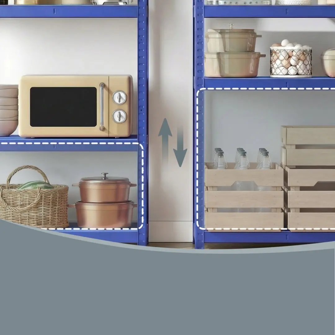 Songmics Stellingkast Opbergrek - 2 Stuks - Max 875 kg - Blauw - afbeelding 6 van 6
