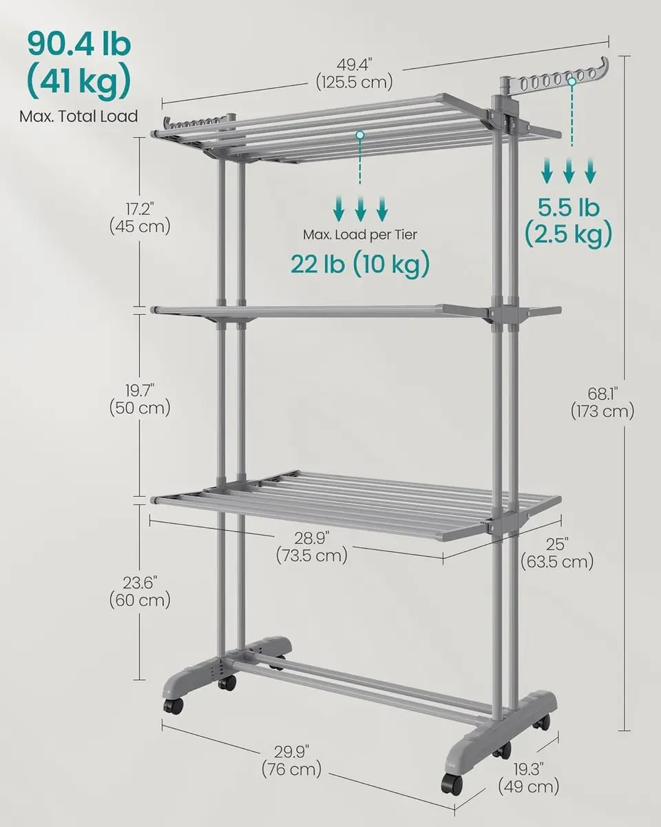 Songmics Wasrek 4 lagen LLR703G01