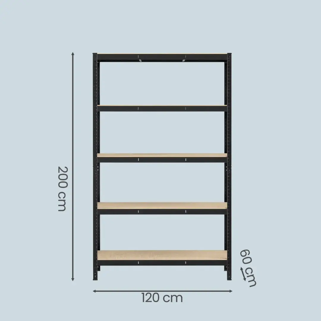 Songmics Opbergrek - 2-delig 60x120x200cm Zwart