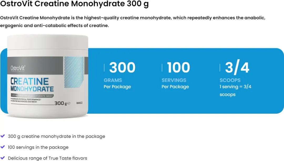 OstroVit Creatine Monohydraat Mango 300g