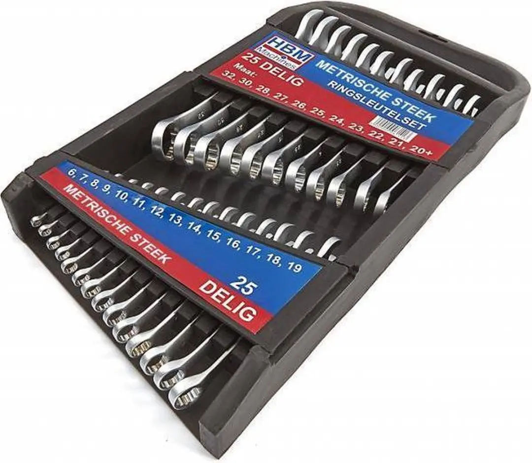 HBM 25-delige Steekringsleutels Set Metrisch 6-32mm